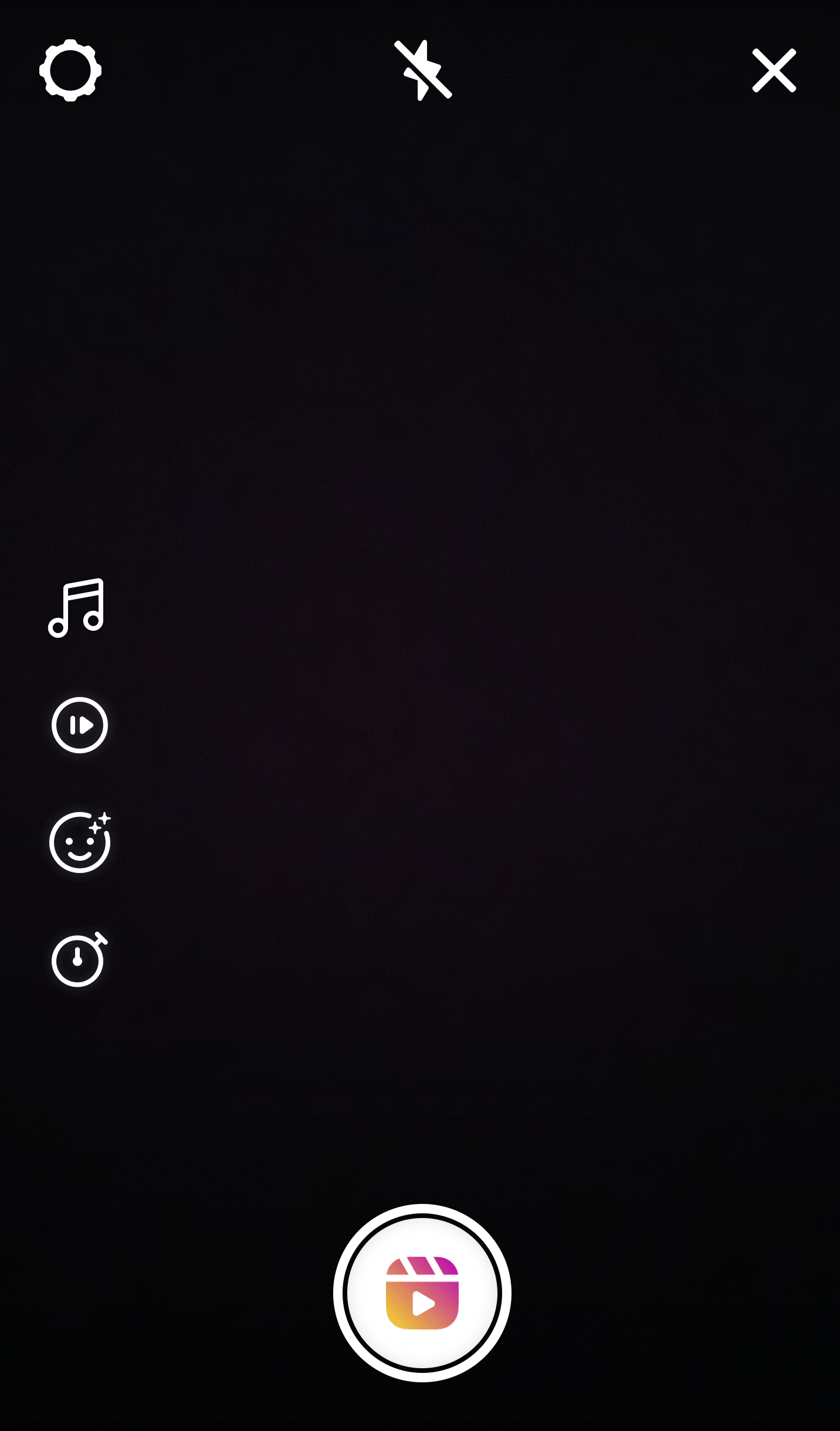 IG Reels main screen