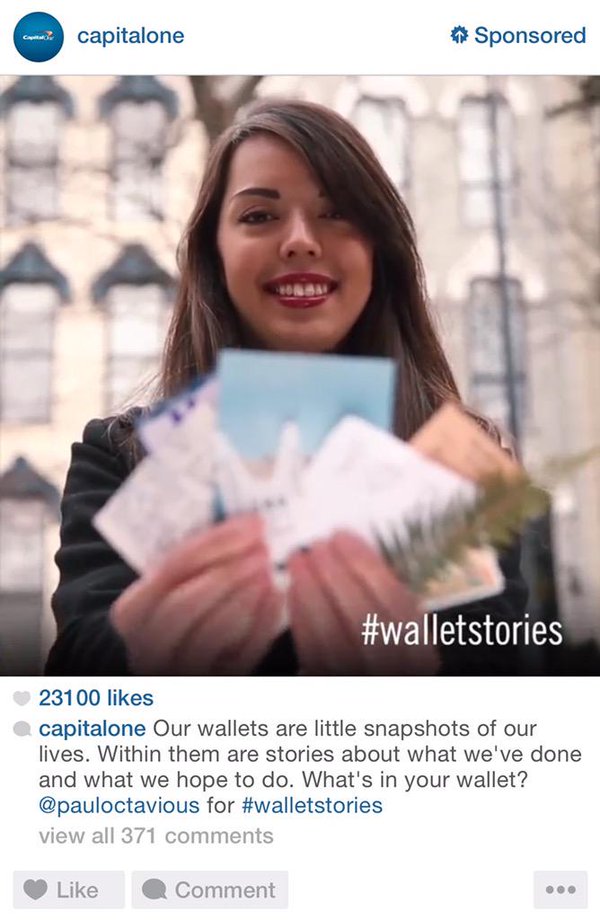 Capital One What's In Your Wallet Influencer Marketing Campaign