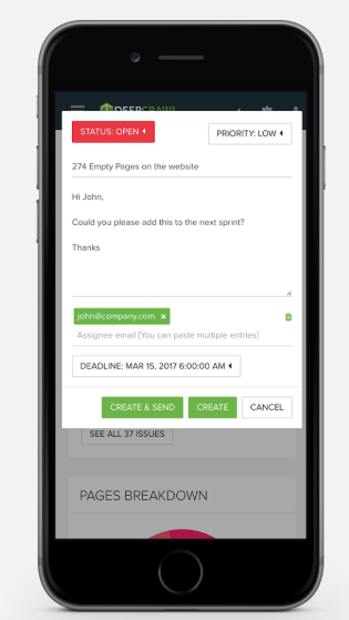 DeepCrawl Review: Manage projects and assign to team members