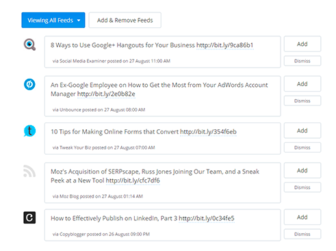 Buffer Review: RSS Feed