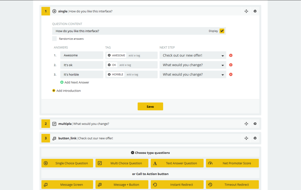 Survicate screenshot