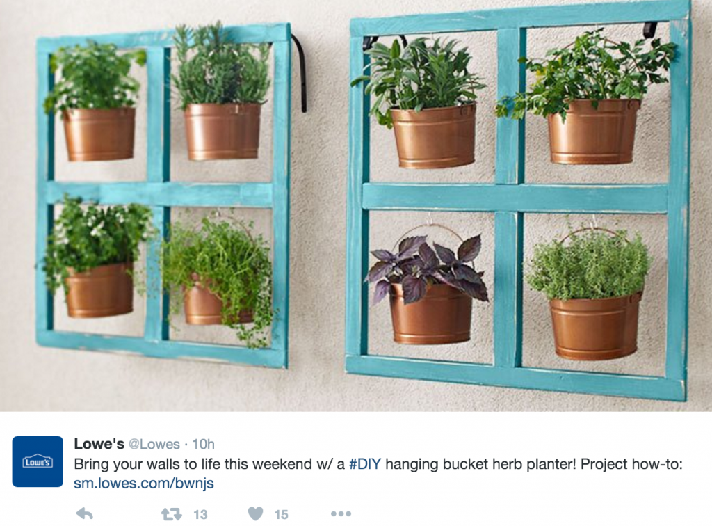 Lowe's how-to tweet