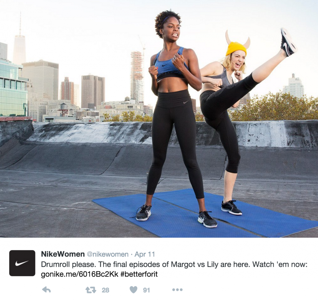 Nike #Betterforit tweet
