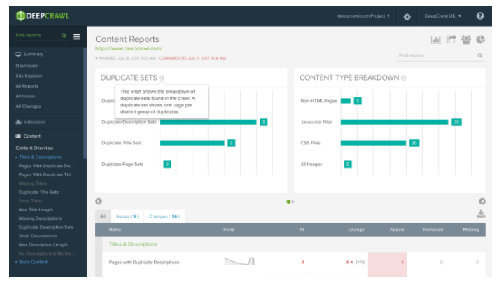 Digital Marketing Tools: DeepCrawl