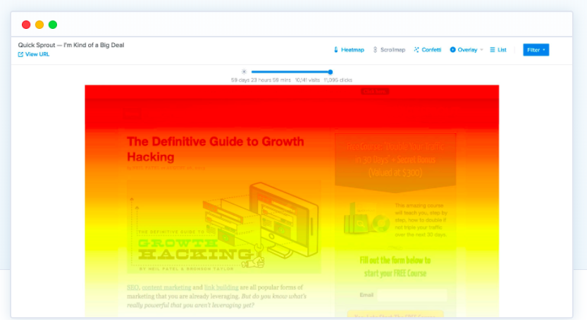 Crazy Egg: Scrollmap
