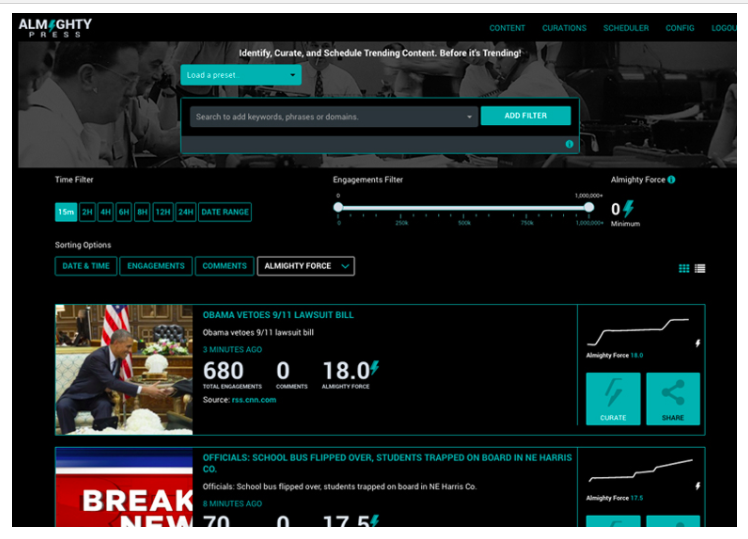 Top Content Marketing Tools: Almighty.Press