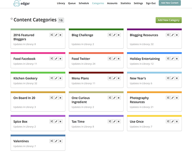 Facebook Posts: MeetEdgar's Categories Feature