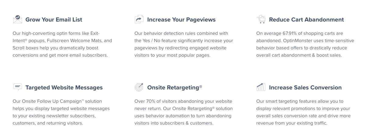 OptinMonster Review: Features