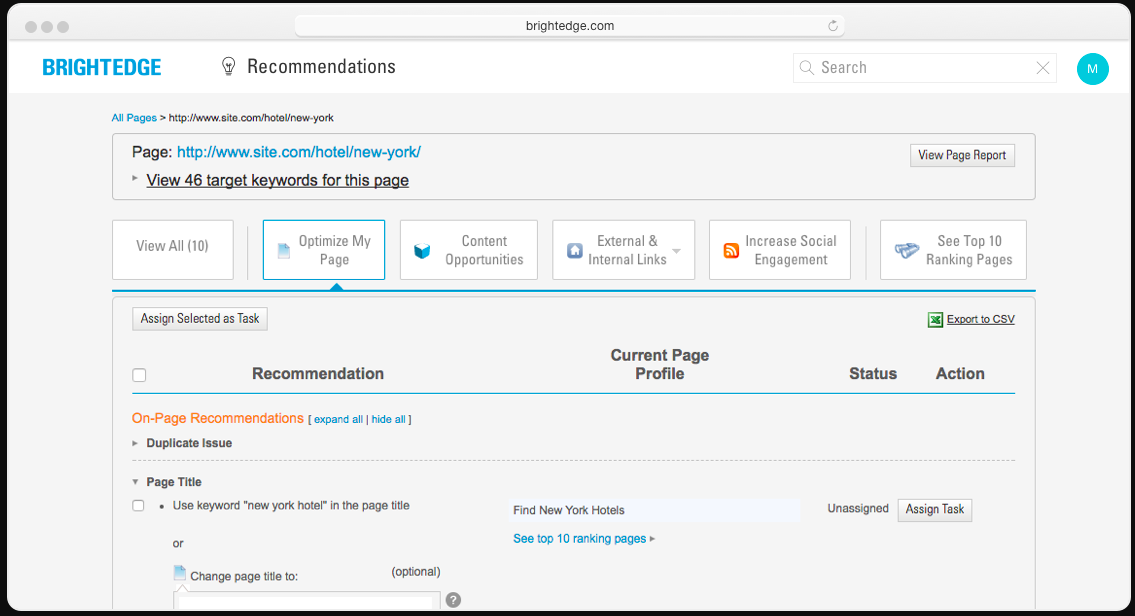 BrightEdge Review: Content Recommendation