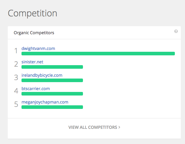 SpyFu Review: Competition