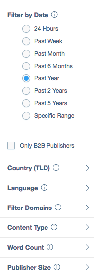 BuzzSumo Review: plenty of filtering options