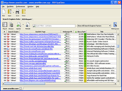 SEO Spyglass review: find a website's backlinks