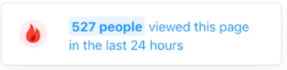 Proof's Hot Streaks show how many people have visited your website 
