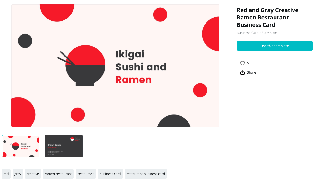 Canva Review: Business Card Templates