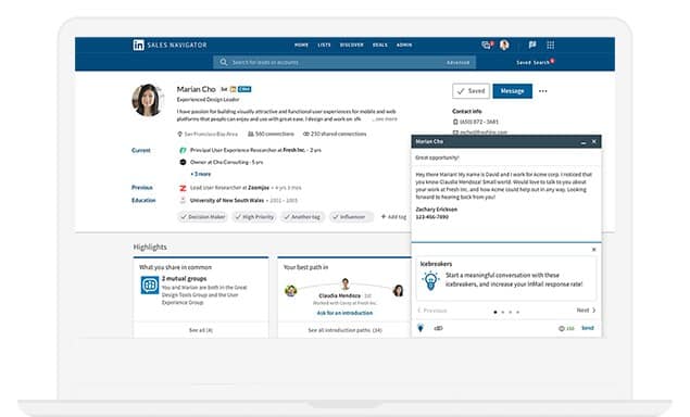 LinkedIn Sales Navigator InMail Messages