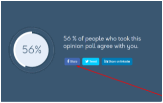 Example from Outgrow: Social Sharing CTA 