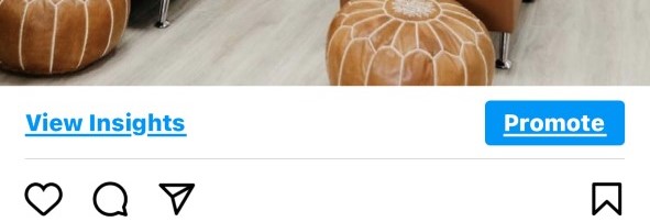 Example of Promote Button on Instagram