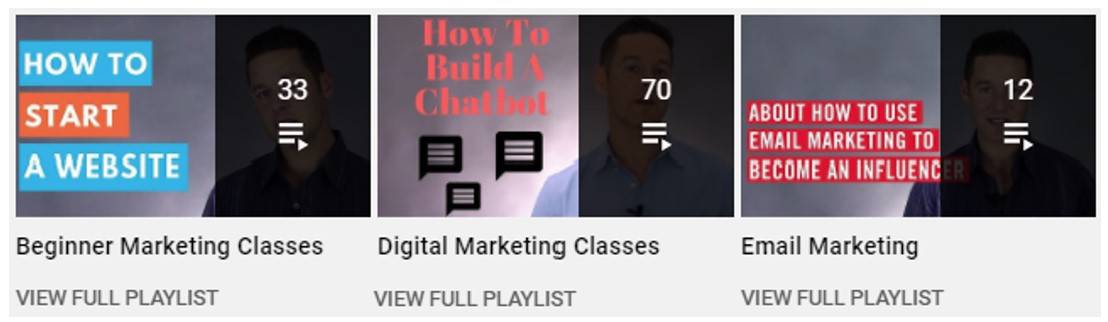 Ignite Visibility YouTube Playlists