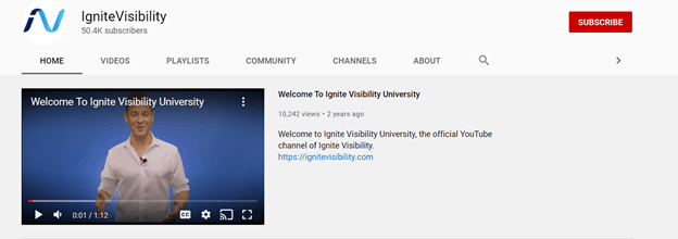 Ignite Visibility YouTube Channel